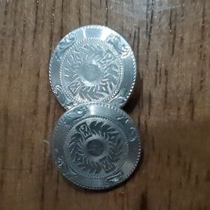 Art Deco 1920s Double Button Cufflink by WGC Clark Signed